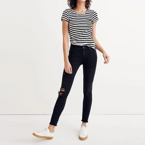 Madewell 9" Mid-Rise Skinny Jeans in Black Sea size 27